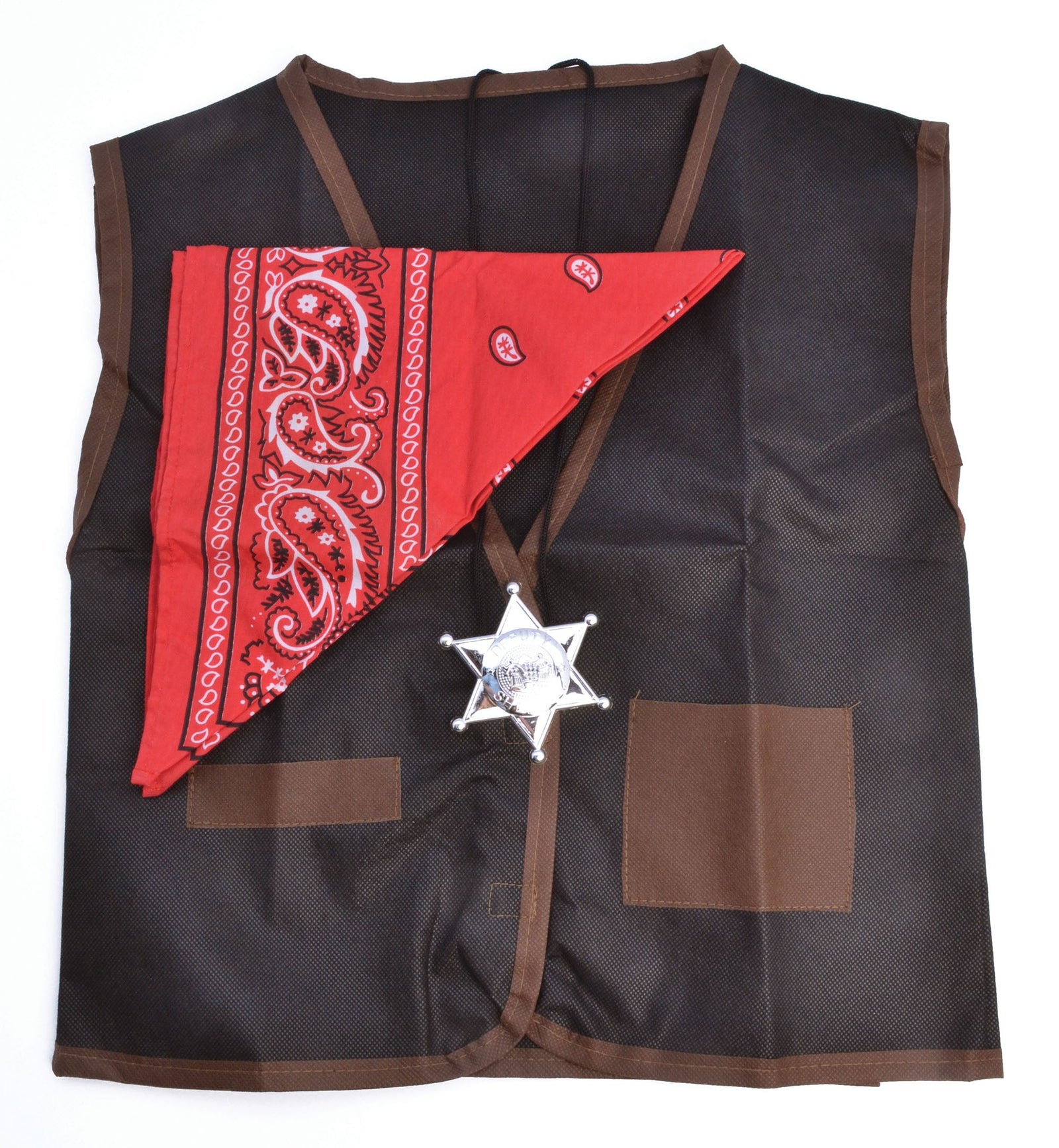 Cowboy Set Waistcoat Bandana Instant Disguises Unisex 1