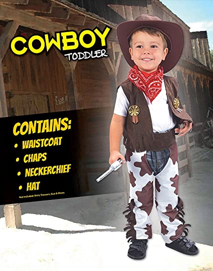Size Chart Cowboy Toddler Childrens Costume and Hat