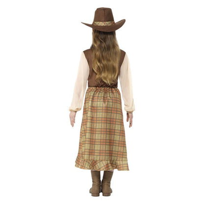 Cowgirl Kids Costume Brown Child Wild West Dress 3