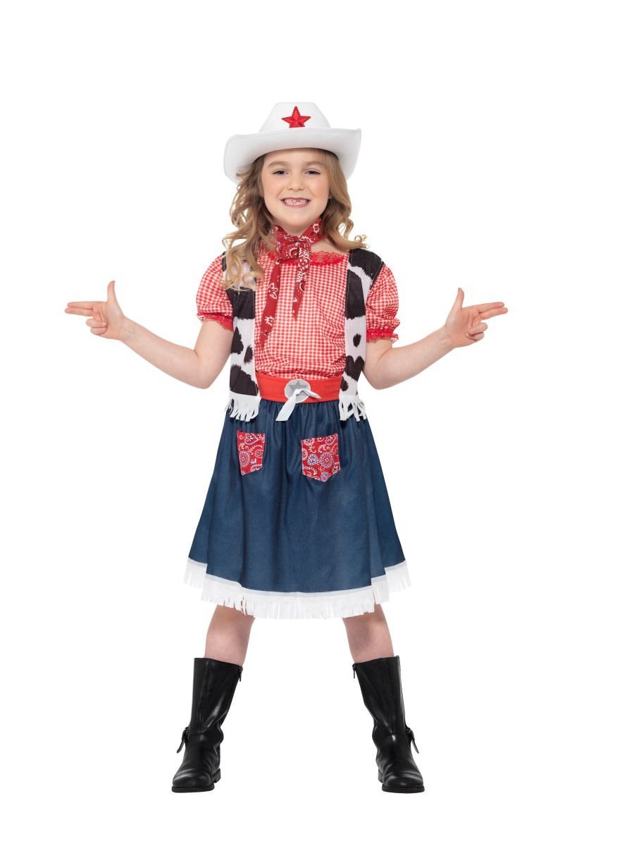 Cowgirl Sweetie Costume Kids Blue Red White 2
