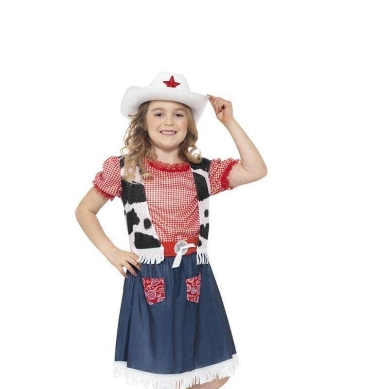 Cowgirl Sweetie Costume Kids Blue Red White 1