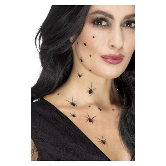 Crawling Spider Tattoo Transfers Adult Black 1