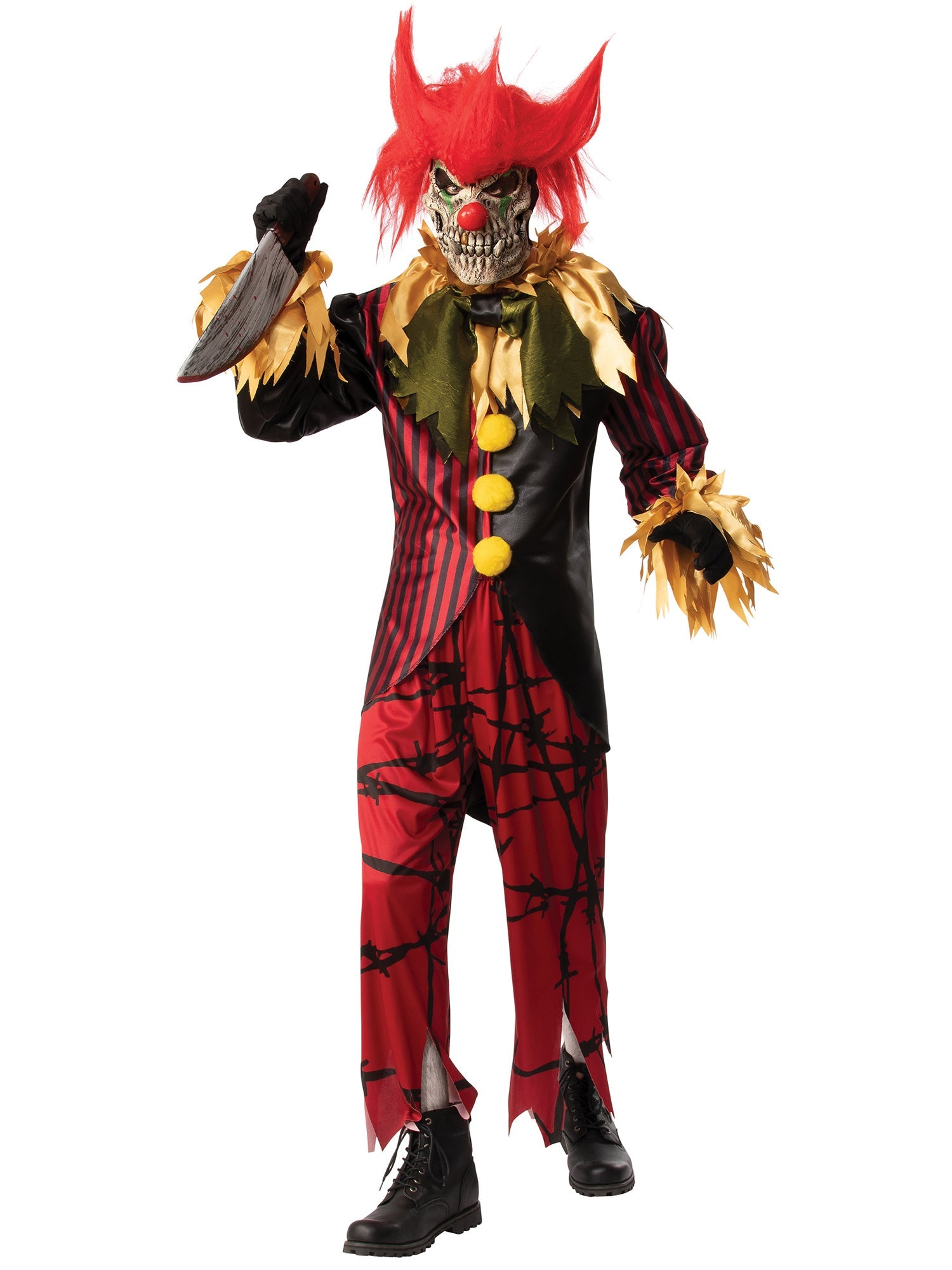 Crazy Clown Costume Scary Circus Man 1