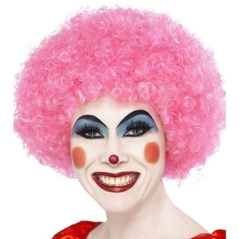 Crazy Clown Wig Pink Circus Costume Hair 2