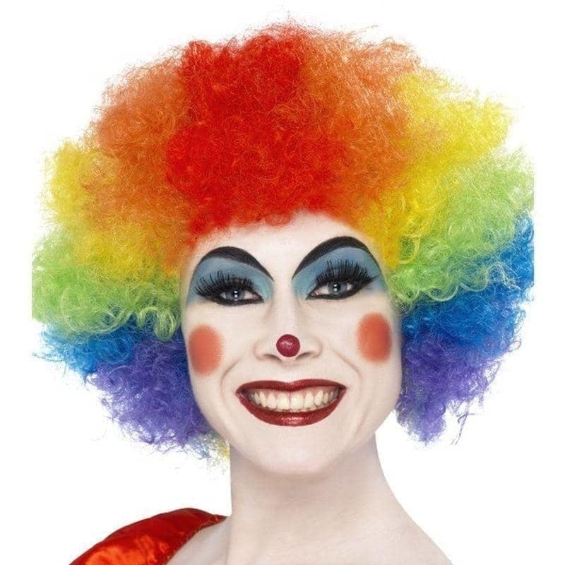 Crazy Clown Wig Adult Rainbow 1
