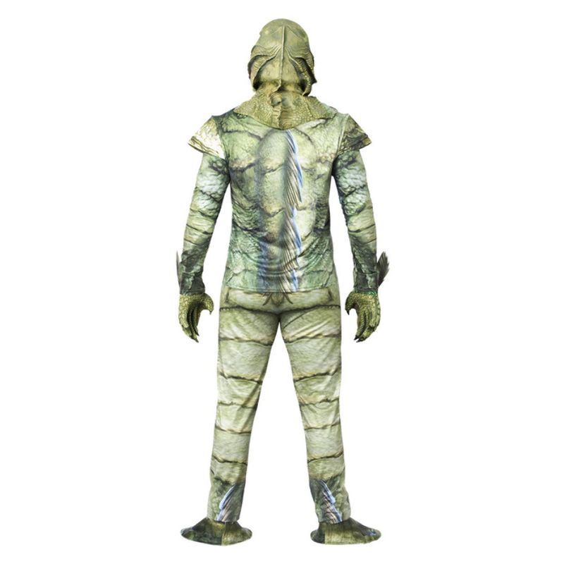 Creature From The Black Lagoon Costume Monster Suit Top Trousers Latex Mask and Gloves 2