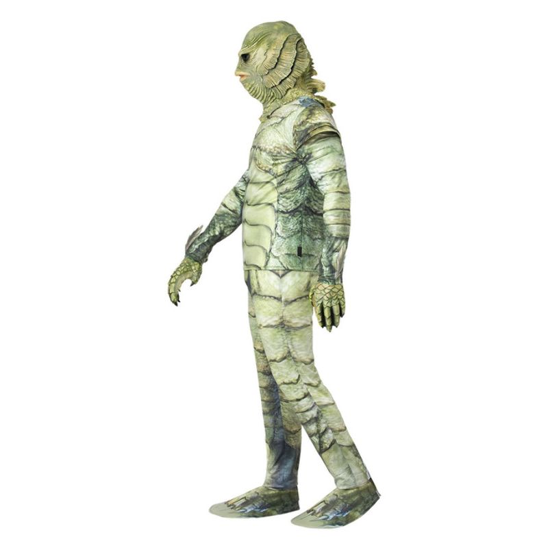 Creature From The Black Lagoon Costume Monster Suit Top Trousers Latex Mask and Gloves 3