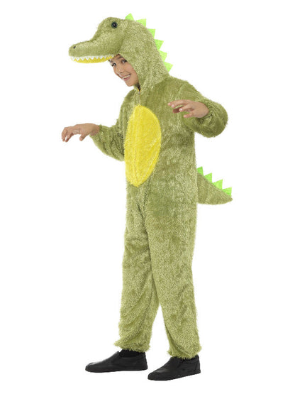 Crocodile Costume Kids Green Jumpsuit with Hood 4