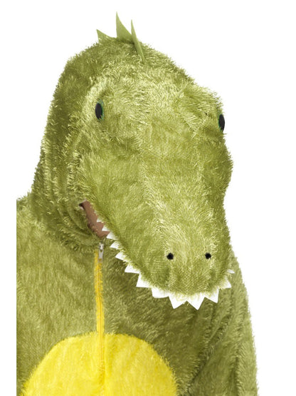 Crocodile Costume Adult Green Furry Jumpsuit with Hood 5