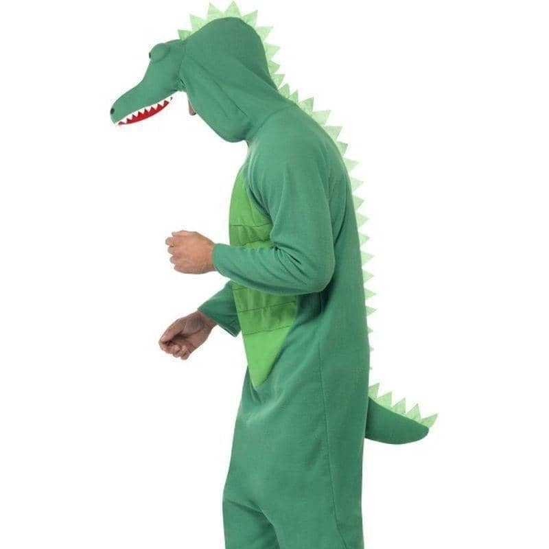 Crocodile Costume Adult Green Onesie with Hood 3