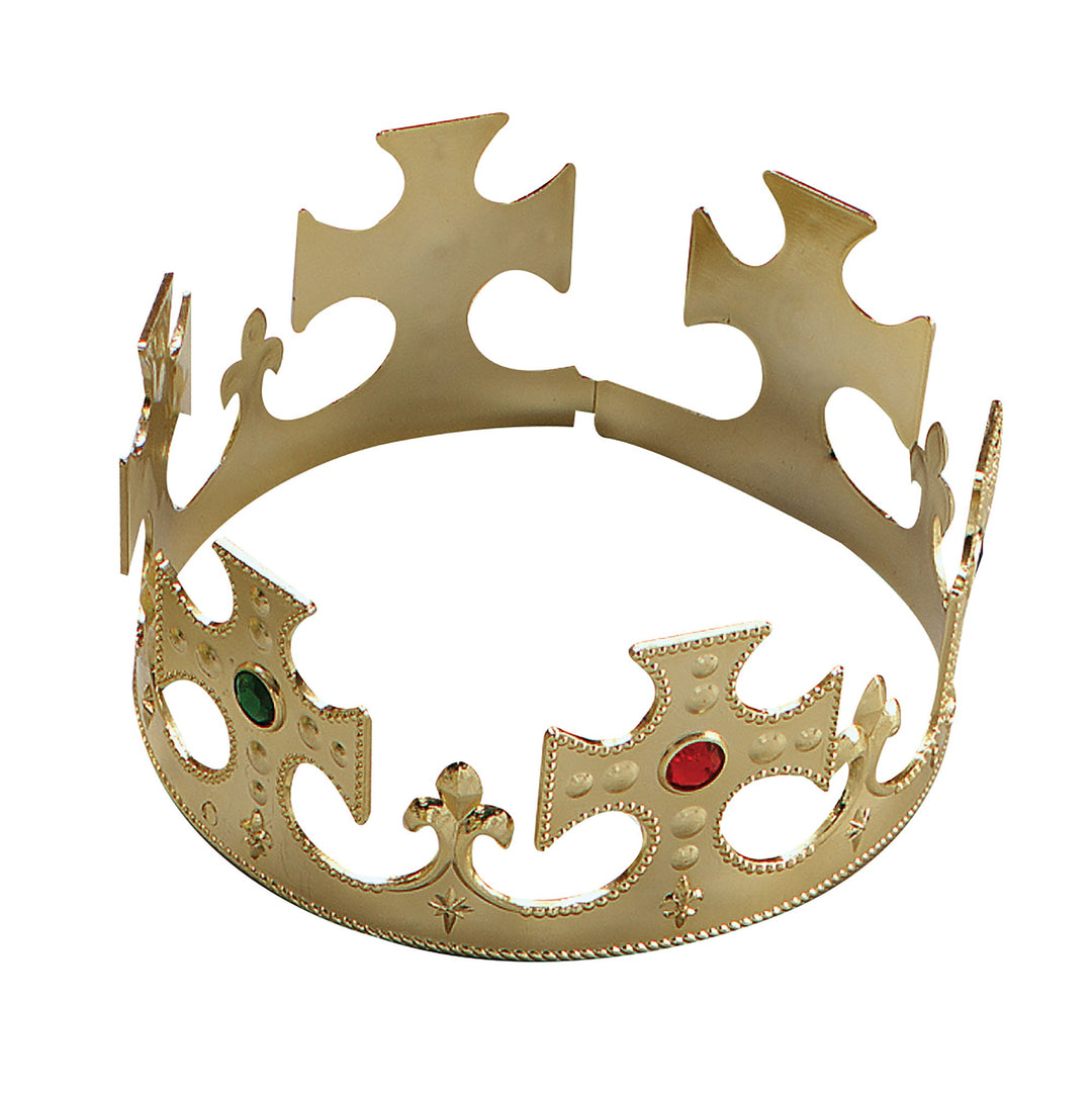 Crown Gold Plastic Flat Packed Costume Accessory_1