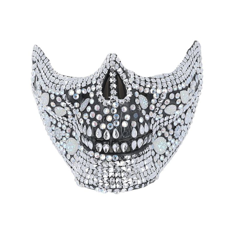 Crystal Skull Half Face Mask Adult Deluxe 1