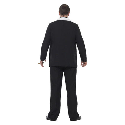 Curves Gangster Costume Black Adult 2