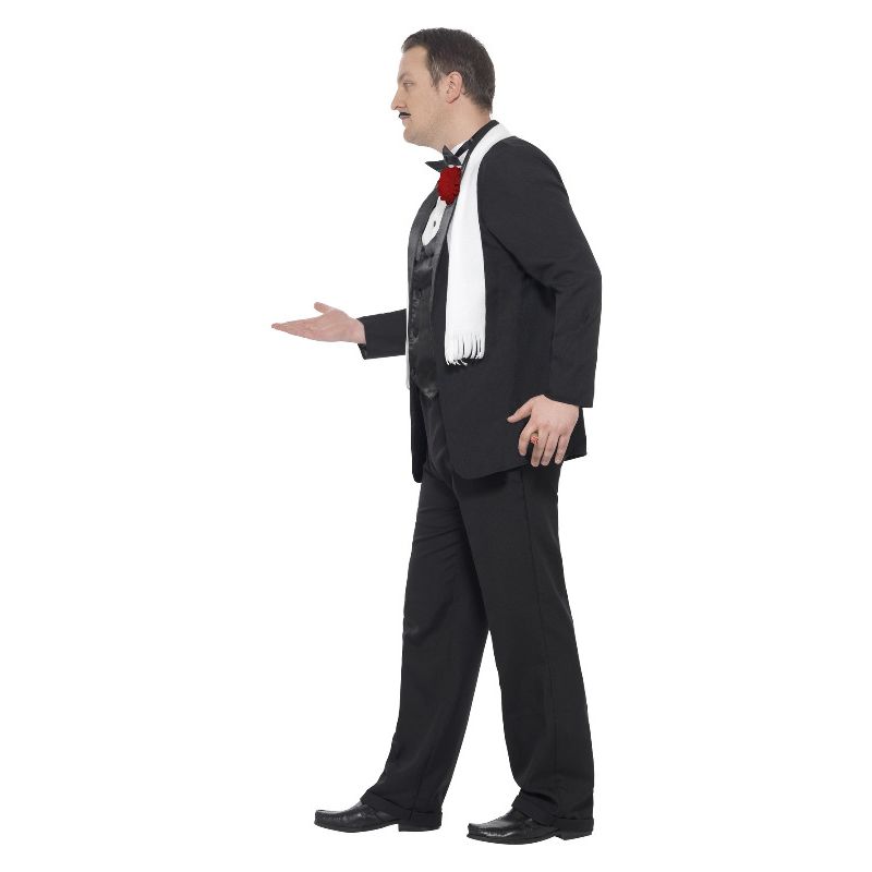 Curves Gangster Costume Black Adult 3