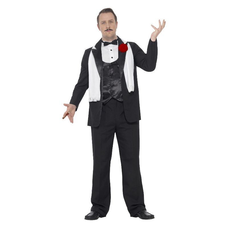 Curves Gangster Costume Black Adult 1