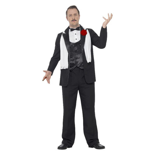 Curves Gangster Costume Black Adult 1