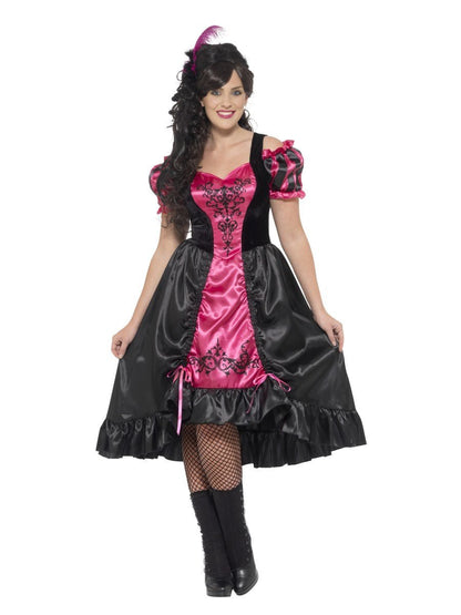 Curves Sassy Saloon Costume Ladies Dress 4