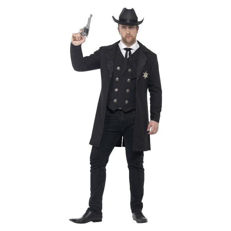 Curves Sheriff Costume Adult Cowboy Lawman Black 2