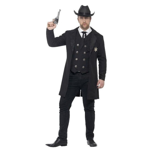 Curves Sheriff Costume Adult Cowboy Lawman Black 2
