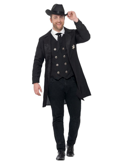 Curves Sheriff Costume Adult Cowboy Lawman Black 5