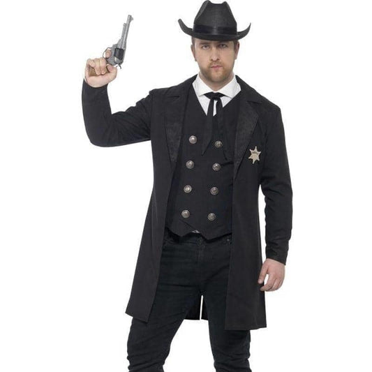 Curves Sheriff Costume Adult Cowboy Lawman Black 1