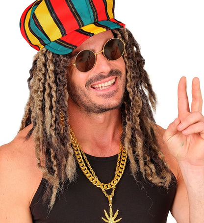 Rastafarian Wig Blond/Brown - In Box