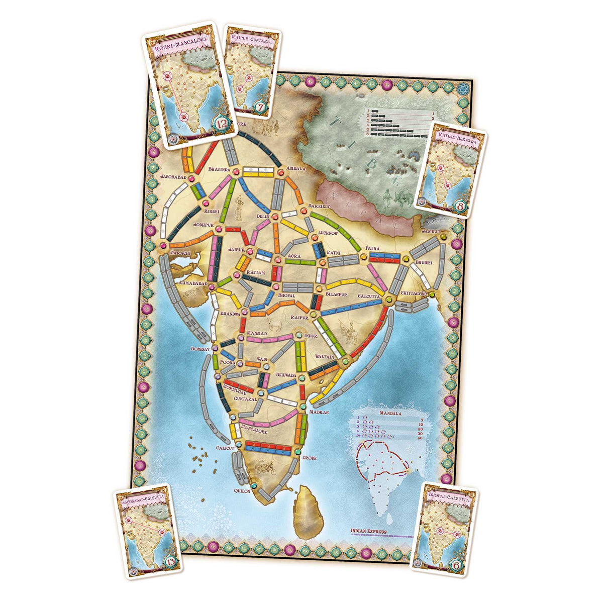 Ticket To Ride Map Collection Volume 2 India & Switzerland Board Game Expansion 2