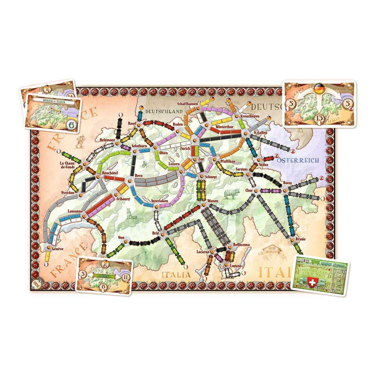 Ticket To Ride Map Collection Volume 2 India & Switzerland Board Game Expansion 3