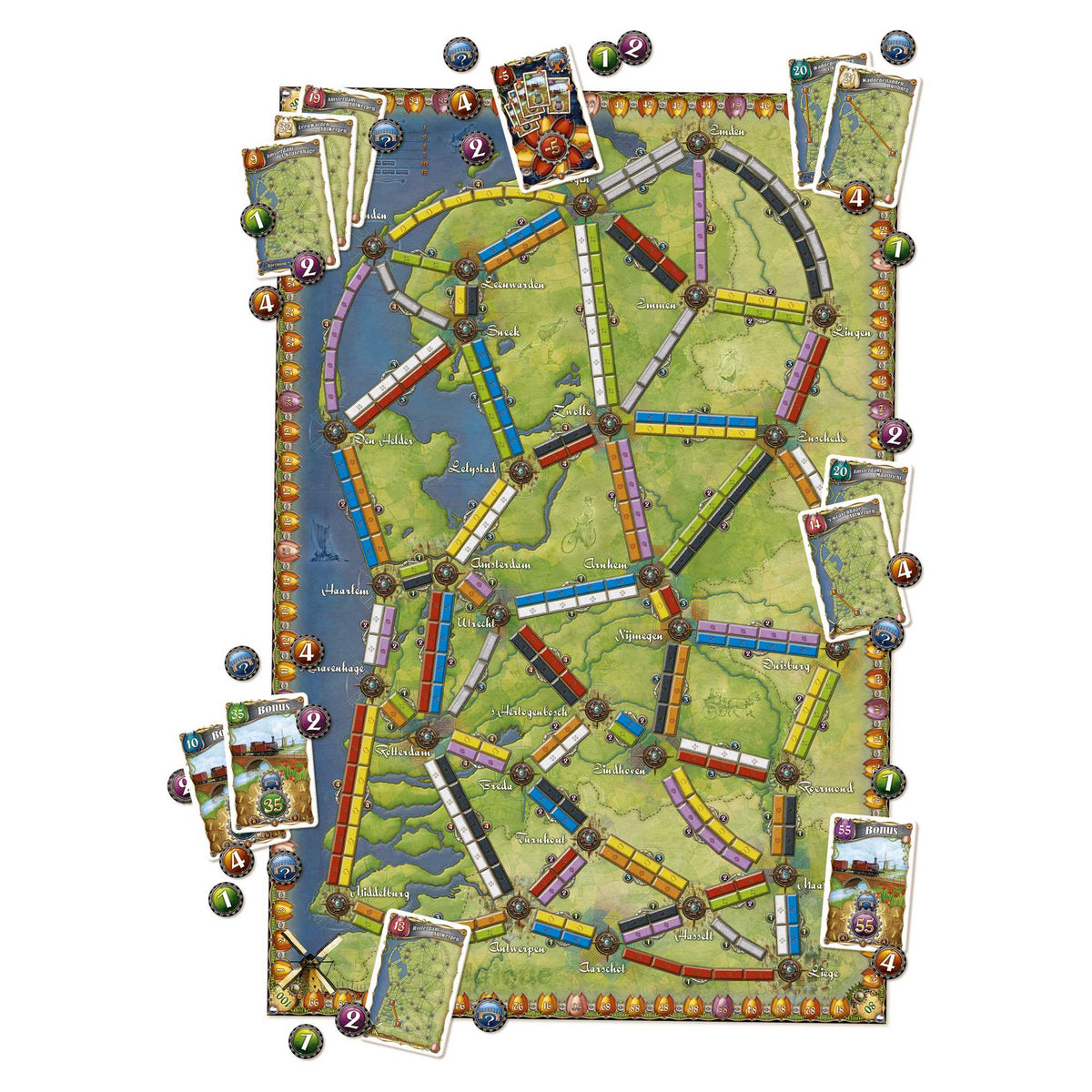 Ticket To Ride Map Collection Volume 4 Nederland Board Game Map Expansion 2