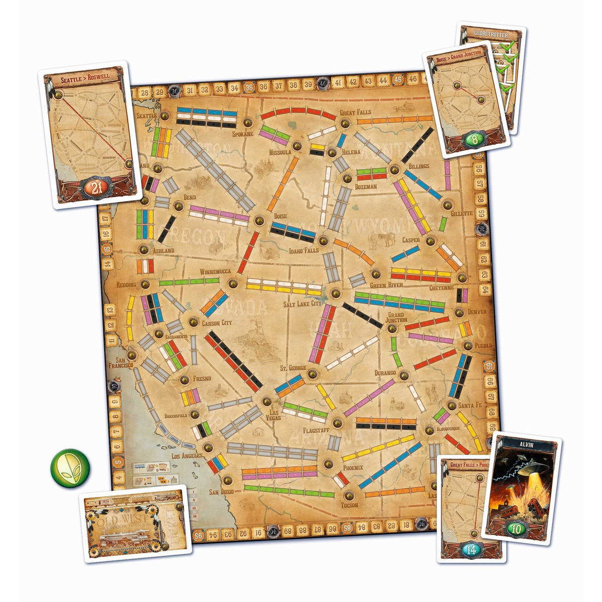 Ticket To Ride Map Collection Volume 6 France & Old West Map Expansions 3