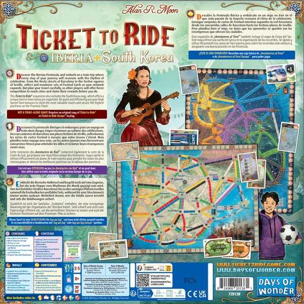 Ticket To Ride Map Collection 8 Iberica & South Korea Board Game Expansion 3