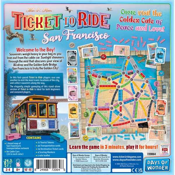 Ticket To Ride San Francisco Board Game by Days of Wonder 3