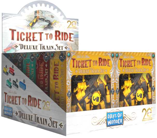 Ticket to Ride 20th Anniversary Deluxe train set Display 1