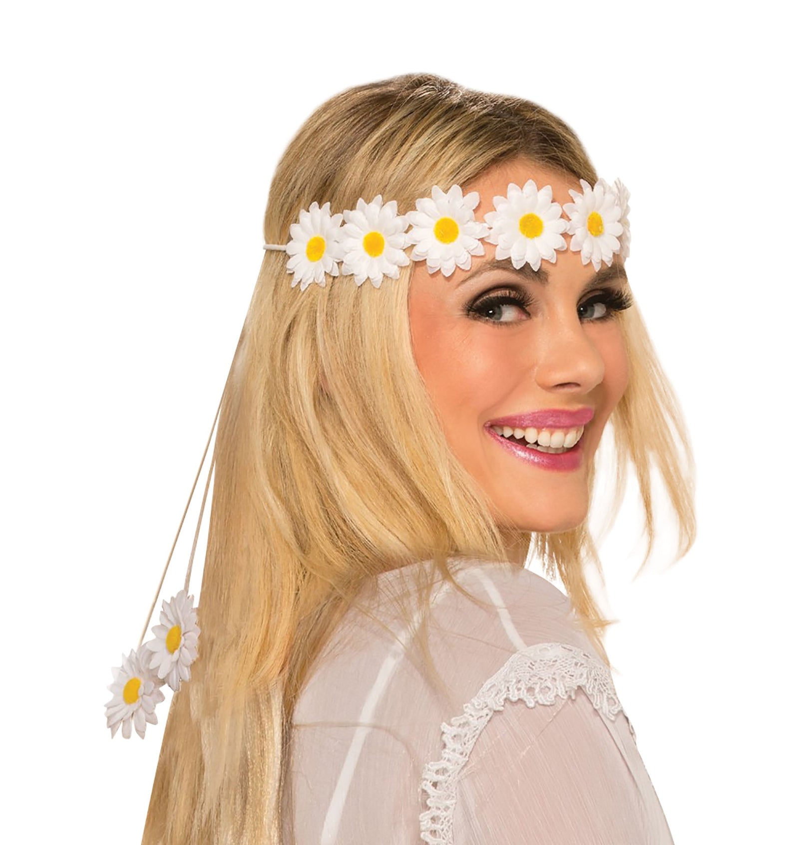 Daisy Headband White Costume Accessory 1