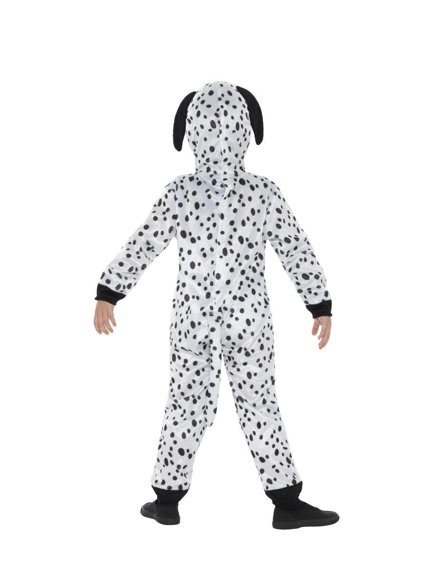 Dalmatian Costume Kids Black White Hooded Jumpsuit Tail 3