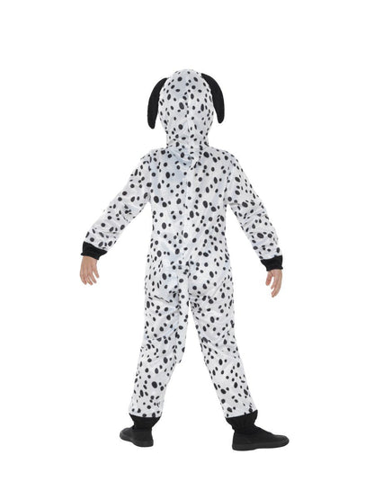 Dalmatian Costume Kids Black White Hooded Jumpsuit Tail 3