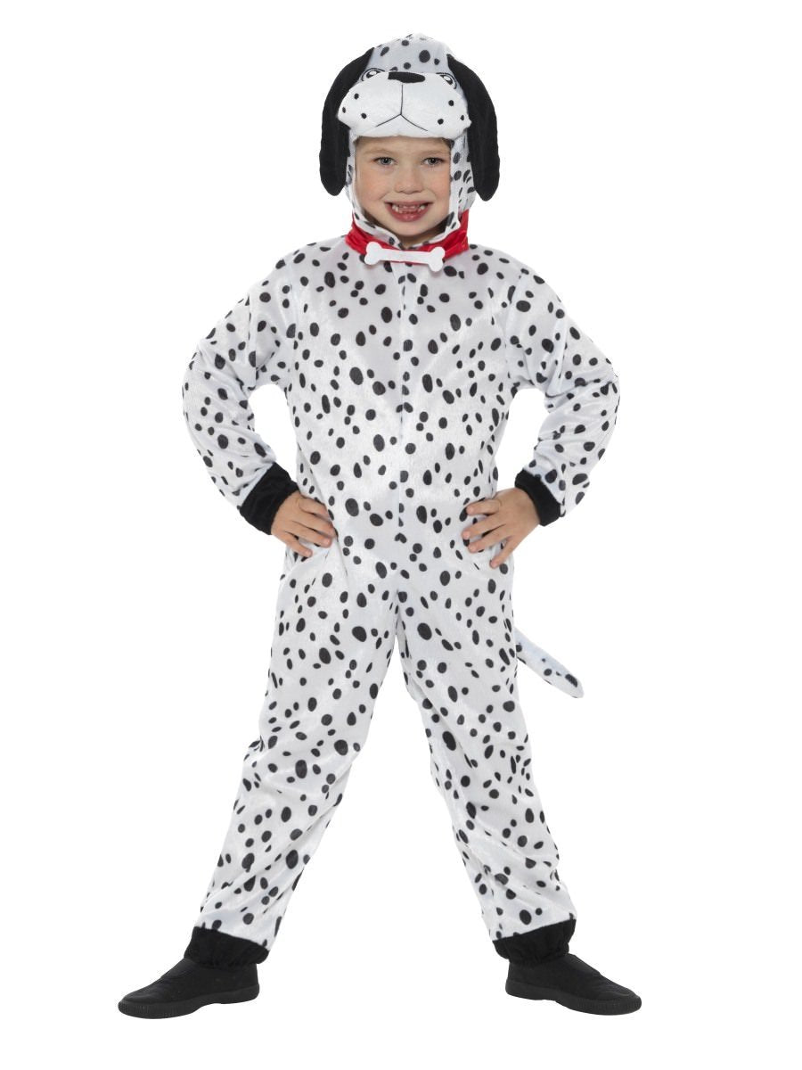 Dalmatian Costume Kids Black White Hooded Jumpsuit Tail 4
