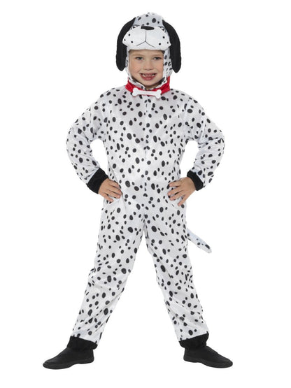 Dalmatian Costume Kids Black White Hooded Jumpsuit Tail 4