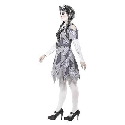 Damaged Doll Costume Grey Adult 3