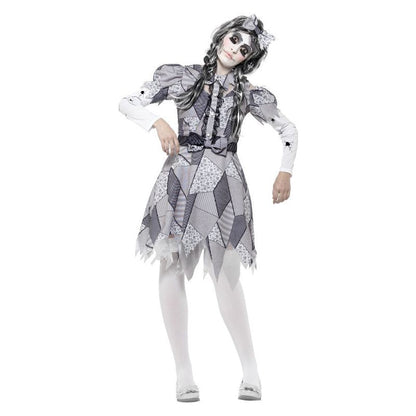 Damaged Doll Costume Grey Adult 1