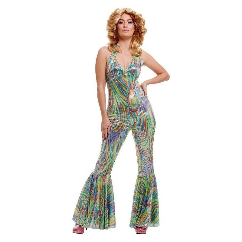 Dancing Queen Costume Adult Multi Coloured Jumpsuit 2