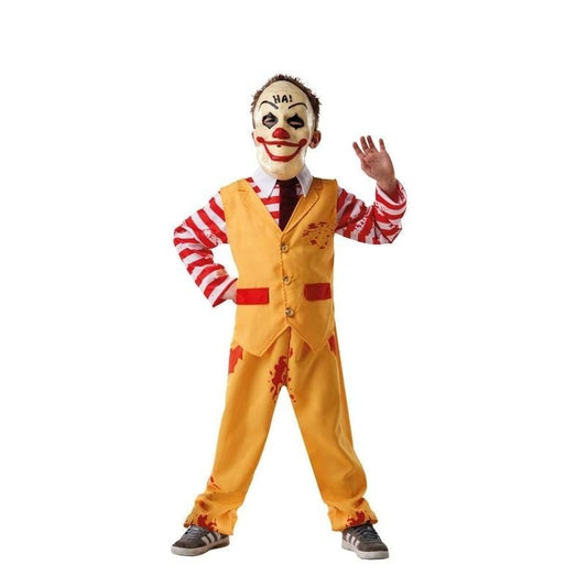 Dapper Clown Child Scary Ronald McDonald Costume 1