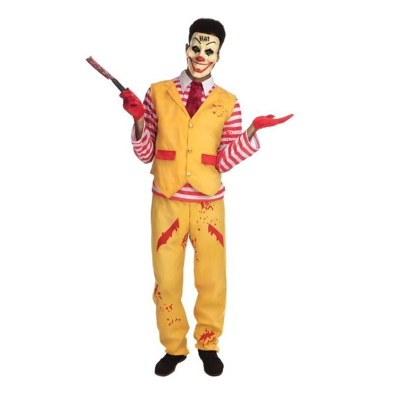 Dapper Clown Mens Horror Ronald McDonald Costume 1
