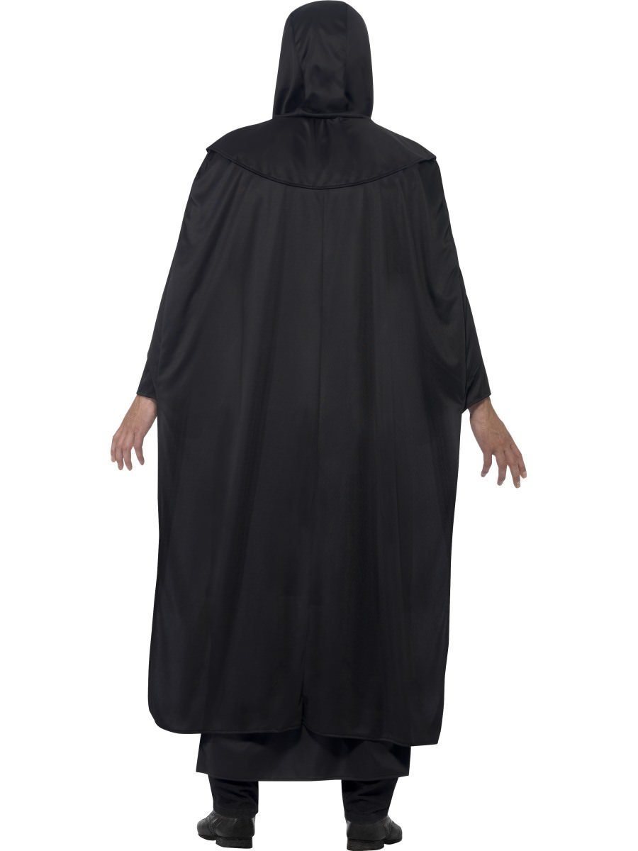 Dark Arts Ritual Costume Adult One Size Black Hooded Robe Belt 3