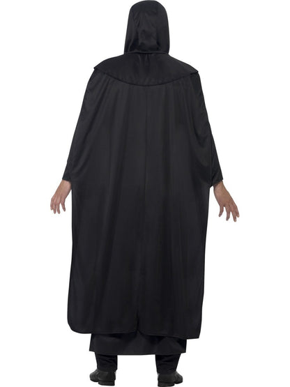 Dark Arts Ritual Costume Adult One Size Black Hooded Robe Belt 3