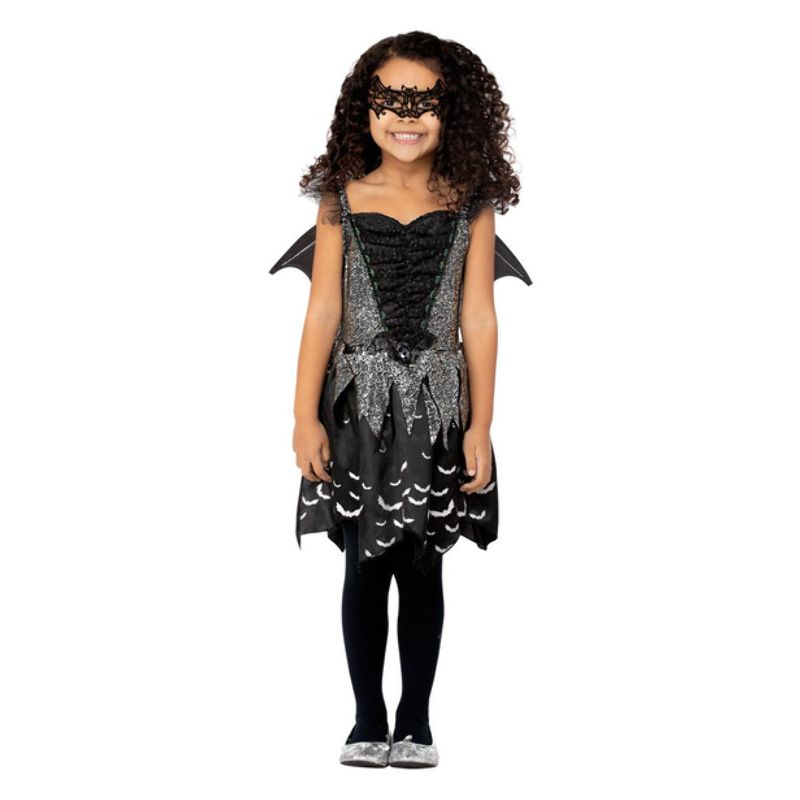 Dark Bat Fairy Costume Child Black Silver_1 sm-56412L