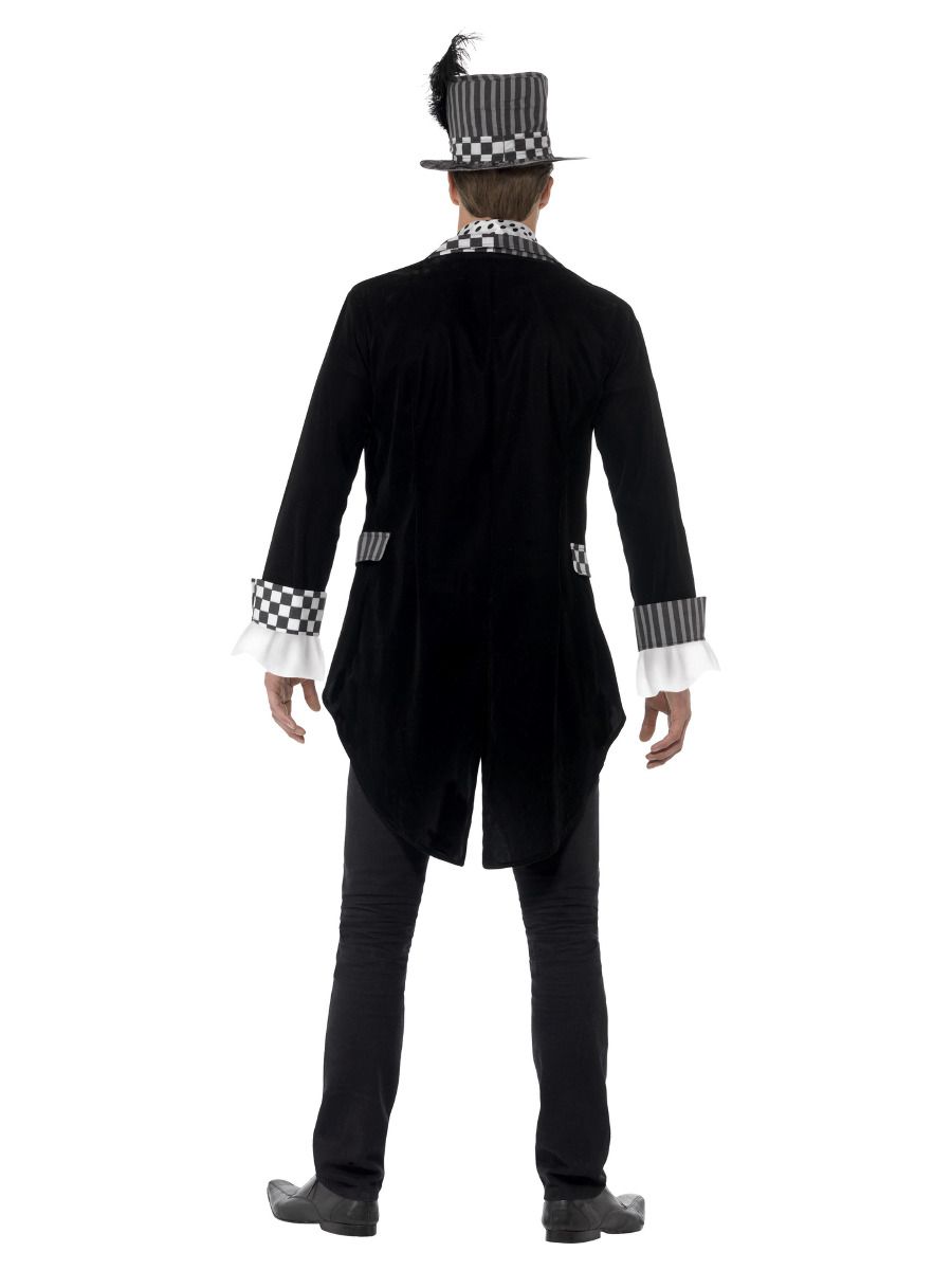 Dark Hatter Costume Adult Black Checkered Outfit 2