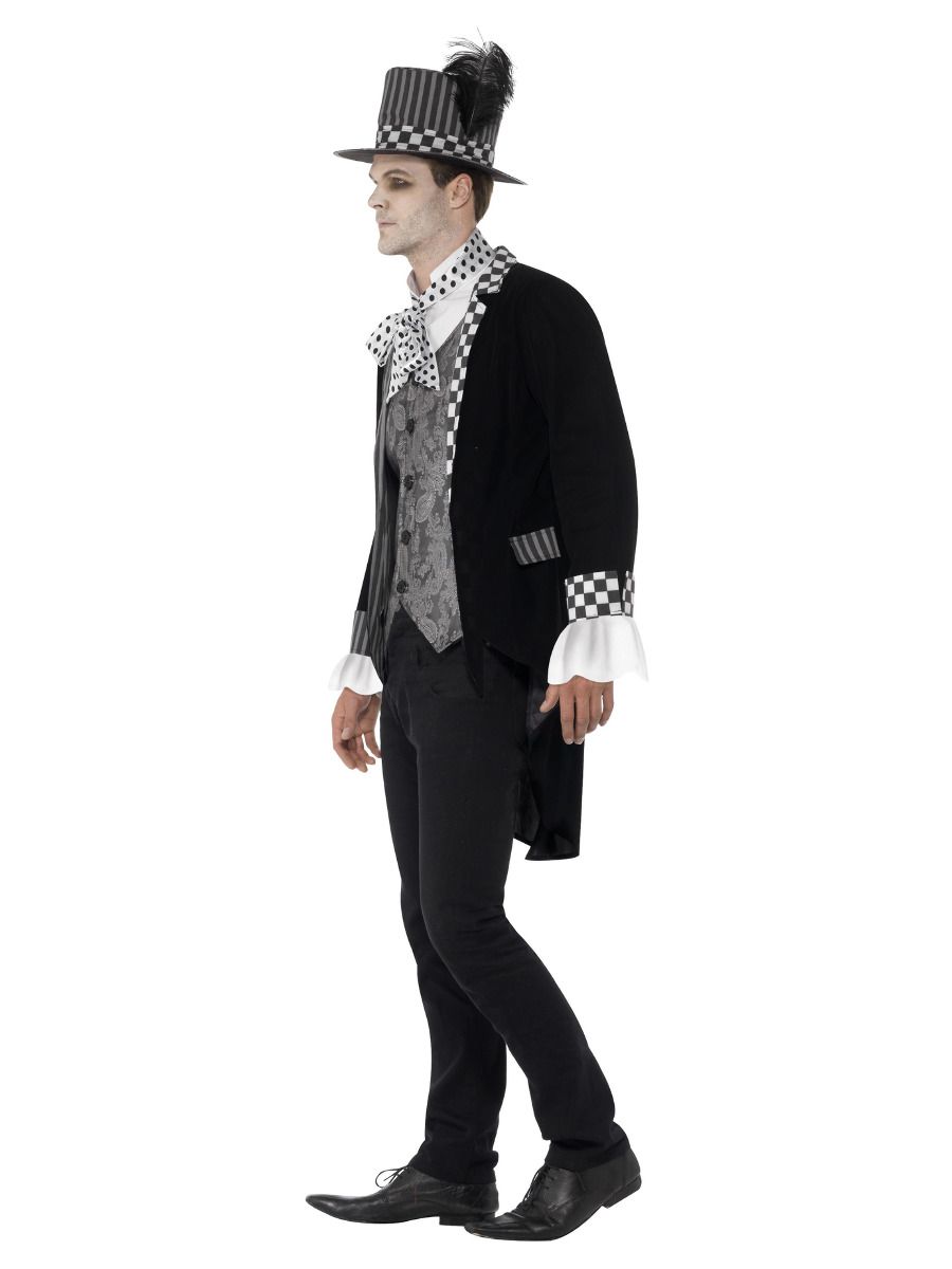 Dark Hatter Costume Adult Black Checkered Outfit 3