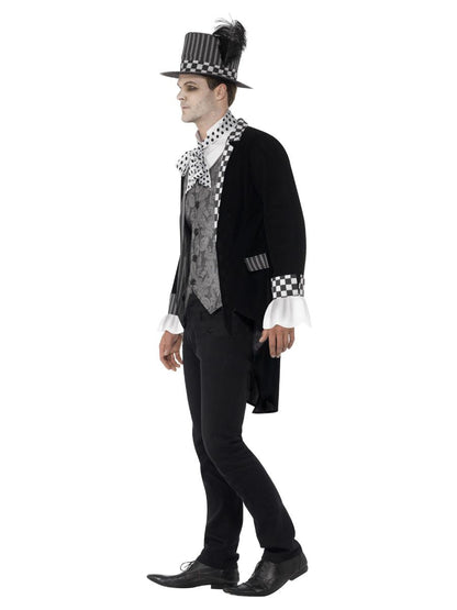 Dark Hatter Costume Adult Black Checkered Outfit 3