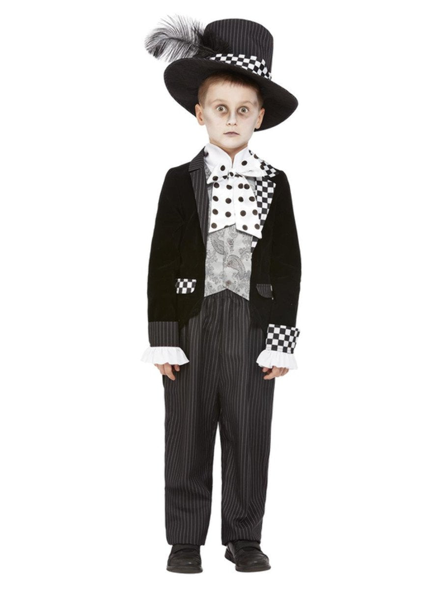 Dark Mad Hatter Boys Costume and Hat 3